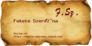 Fekete Szeréna névjegykártya